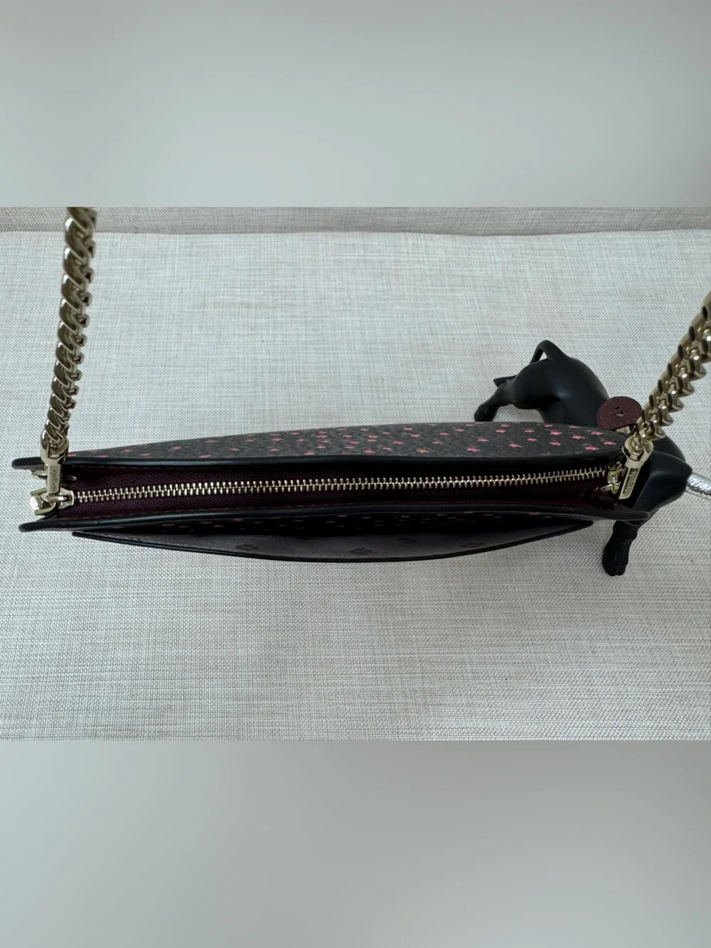 kate spade Black and White Floral Crossbody with Pink Accents